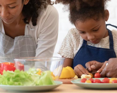 Family eating healthy