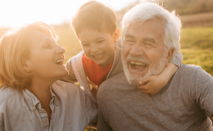 Happy grandparents